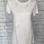 Socialite women XS scoopneck short sleeve top with cut out holes white Photo 0