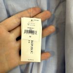 Banana Republic Linen Ruched Sleeve Blazer Womens Size 12 Blue Meditation NWT Photo 8