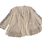 Chico's Faux Suede Fringed Boho Jacket Size 3 Photo 7