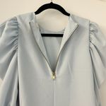 Rachel Parcell  Light Blue Puff Sleeve Ruffle Blouse Size S Photo 5