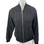 Pins and Needles Women's Black Full Zip Long Sleeve Quilted Bomber Coat Jacket M Size M Photo 0