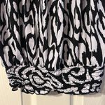 Byer California  B. Wear Black & White Leopard Short Sleeve Blouse Small Photo 2
