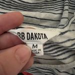 BB Dakota White Navy Blue Striped Linen Tank Top Photo 5