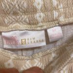 Elle Belle By Susan Graver Womens Pull On Capri Pants M MT Beige White Boho Print Photo 5