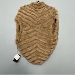 NWT Sisters Rabbit Fur Knit Vest Cropped Shrug Tan Camel Women’s Size M Size M Photo 1