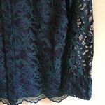 J.Crew  size 4 navy laced long sleeved blouse Photo 2