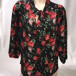 Jon & anna Jon & Ana Size Medium Floral Top With Neck Tie. New With Tags Photo 0