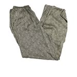 Leopard Print Pants S Elastic Waist Relaxed Fit Lightweight Silk Black Photo 4