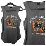 Harley Davidson  Motorcycle Gray Ladies Racer Back Orlando Tank Top SZ Medium Photo 1