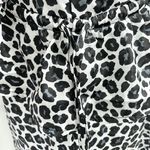 One One Six New Ruffle Bodice Dress V-Neck Long Sleeve Animal Print Black Grey White Photo 13