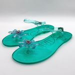 Betsey Johnson  Sarai Teal Jelly Flower Sandals Size 11 – New Without Box Photo 3