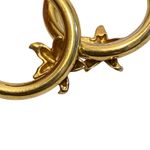 Carla 14K Yellow Gold Sea Star Starfish Hoop Earrings 2.5g Photo 3