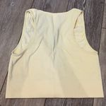 Garage  Yellow Ribbed Plunge Cropped Tank Photo 2
