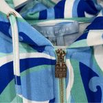 Hill House NWT The Allie Zip-Up Hoodie in Ocean Kaleidoscope Fleece XS Photo 4