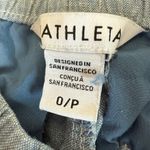 Athleta Retreat Jogger Pants 100% Linen Womens 0 P Petite Blue Beach Coastal Photo 2