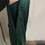 Vintage Green Velvet and Satin Empire Waist Bridgerton Maxi Formal Dress Prom Size 10 Photo 2