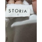Storia  Embroidered Glitter Star Print Ruffle White Mini Dress Size S Whimsical Photo 7