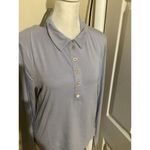 J.Crew NWT Flawed Frosty Blue Refined Rib Long Sleeve Collared Polo Shirt L Photo 2
