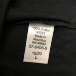 Woman Within  Tank Top Sleeveless Cotton Knit Basic Black L 18/20 Photo 3