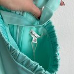 For Love & Lemons Aqua Blue Satin Marie Mini Skirt Photo 4