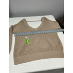 Forever 21 Woman’s  Contemporary Size Medium Tan Cable Knit Long Sleeve Sweater Photo 4