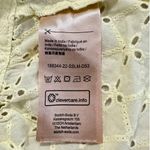 Scotch & Soda Wrap Top Women's XS Yellow Cotton Peplum V-Neck Puff Sleeve Eyelet Photo 5