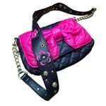 Betsey Johnson Black Quilted Bow Purse Photo 0