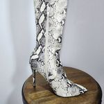 Steve Madden  Snakeskin Print Thigh High Boot Size 7 Over-The-Knee Stretch Boots Photo 4