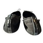 Calvin Klein  Saree Box toe black patent leather suede ballet flats W10 Photo 4