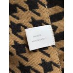 Giti Black/Camel Tan Houndstooth Fringe Scarf Wrap Accessory One Size NEW NWT Photo 5