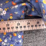 Denim And Co Womens Peplum Top Size 1X Prairie Floral Bohemian Festival Indie Blue Photo 8