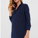 Pomander Place Tuckernuck French Navy Polly 3/4 Sleeve Collared Mini Dress Large Blue Photo 1