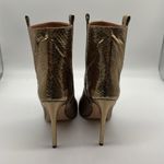 Paris Texas Metallic Snake Embossed Stiletto Booties Boots Tan/Gold Size 8.5 Brown Photo 3