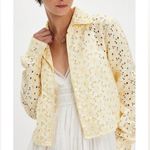 Free People NWT  Women's White Dream A Little Dream Top Eyelet button down Photo 2