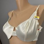 Lily Of France Vintage New Second Skin Satin Bra Size 36C Ivory 1436 Irregular Photo 0