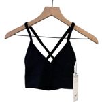 Alo Yoga Seamless Ribbed Low Back BLACK Bra S SOLD OUT NWT Photo 5