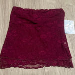 Burgundy Lace Tube Top Red Size M Photo 0