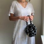 Oliphant White Shift Dress Gold Sequin & Tassels Size XS Photo 9