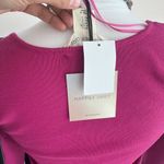 Happily Grey Fuchsia pink Long Sleeve Scoop Neck Fitted Stretchy Top Size Large Photo 5
