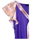 NY&Company 7th Avenue purple flutter sleeve blouse lightweight size XSmall EUC Photo 2
