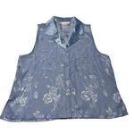 Oscar de la Renta Vintage Oscar De La‎ Renta Size M Satin Pajama Set Periwinkle Floral Coquette Photo 1