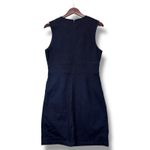Adam Lippes ADAM by Denim Dress 10 Made in NYC Deep V Sleeveless Fit Flare Chic Photo 2