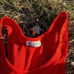 Free People Intimately Red Ribbed Racerback Tank High Neck Flowy Photo 3