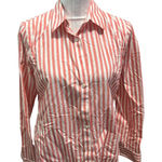 Lands' End Pink & White Striped Horizon Button Down Size 4 Photo 0