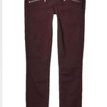 Paige High Rise Edgemont in Black Cherry Silk Coated Jean, Sz 29 Photo 2
