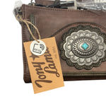 Tony Lama NWT! Crossbody Bag Turquoise Stone Western Style Purse Wallet Photo 4