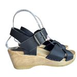 No. 6 Store Shelby Clog on Mid Wedge in Black Leather Size 38 Photo 1