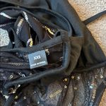 SheIn  Black/Silver Sequin Two Piece Halter Crop Top & Skort Set SIZE XXS Photo 3