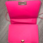 Small Quilted Bright Pink Chic Trendy Faux Leather Purse Handbag & Card Holder Photo 3