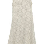 Sundance  Womens Open Crochet Knit Boho Cream Sleeveless Beach Coverup Dress S Photo 0